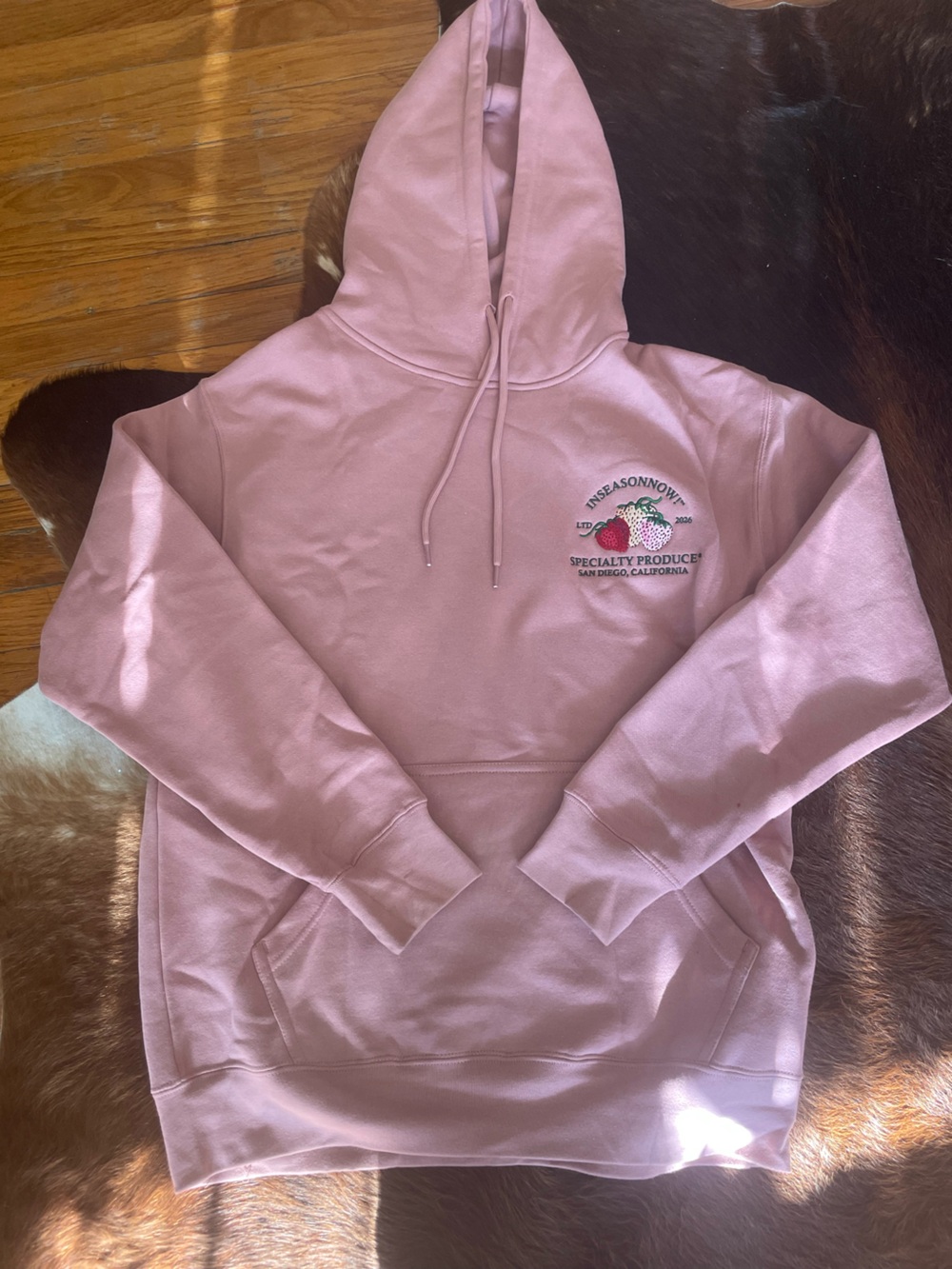 Pink Fruit Graphic Hoodie
